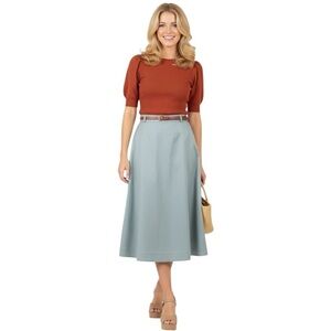 NWT Vintage British Canvas Styled In California Gray Skirt Size 9/10